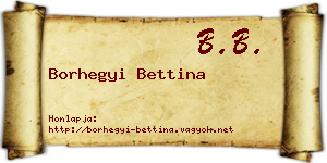 Borhegyi Bettina névjegykártya