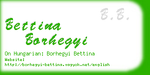 bettina borhegyi business card